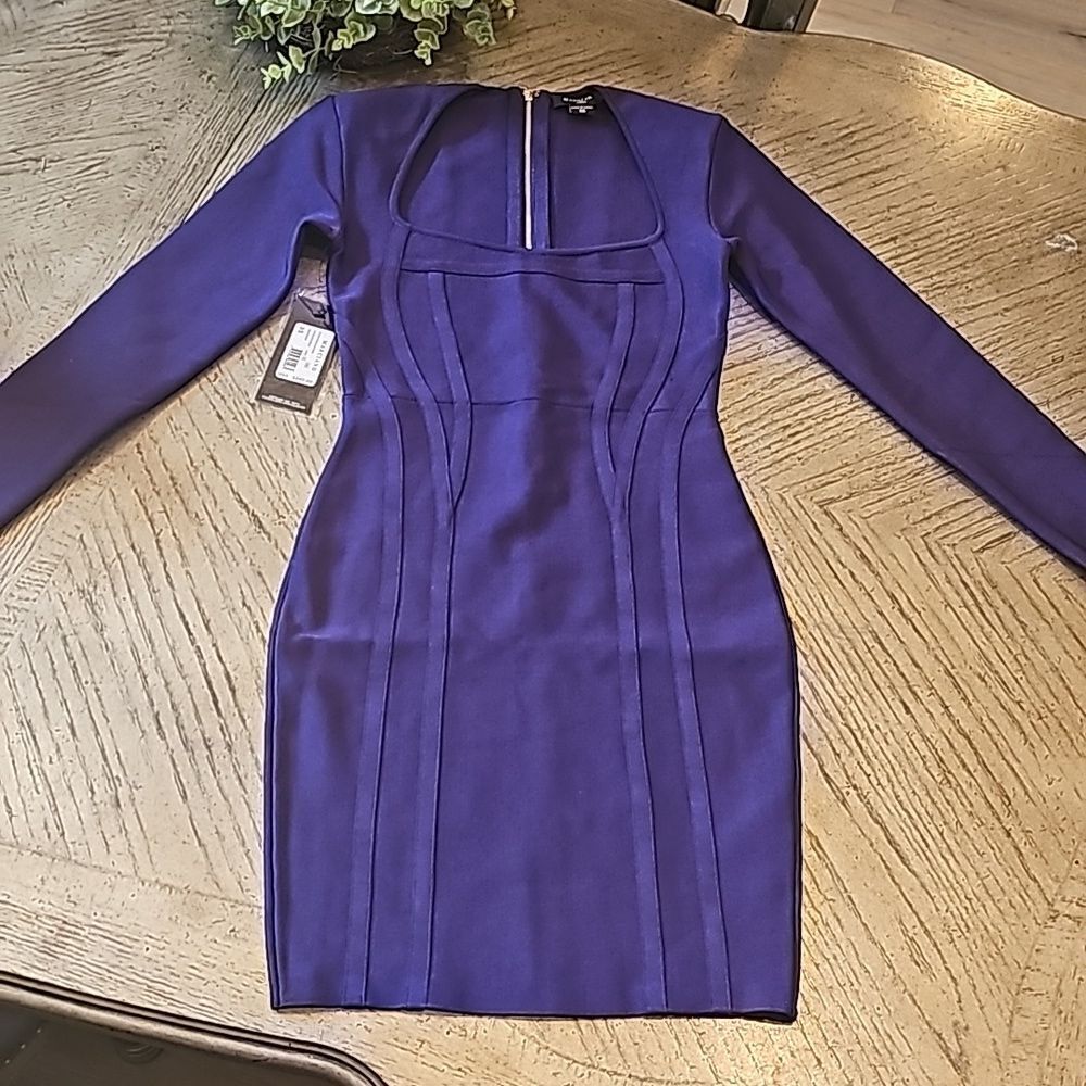 Marciano purple bandage dress size XS NWT